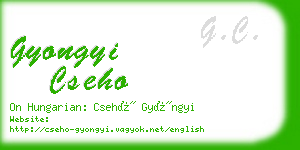 gyongyi cseho business card