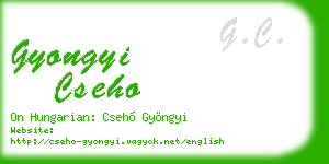 gyongyi cseho business card